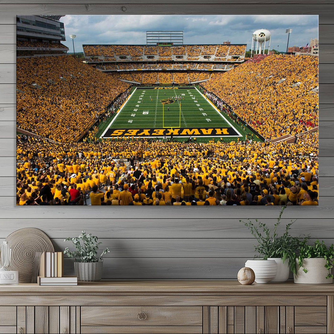 Kinnick Stadium - Iowa Hawkeyes Football Team Print - Iowa City Kinnick Stadium Wall Art Canvas Print