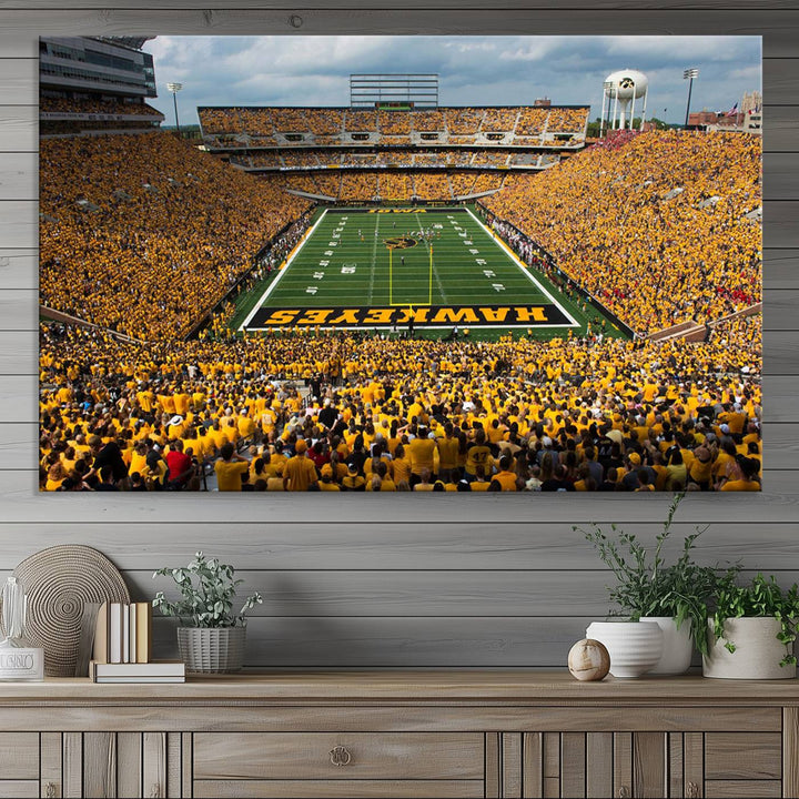 Kinnick Stadium - Iowa Hawkeyes Football Team Print - Iowa City Kinnick Stadium Wall Art Canvas Print