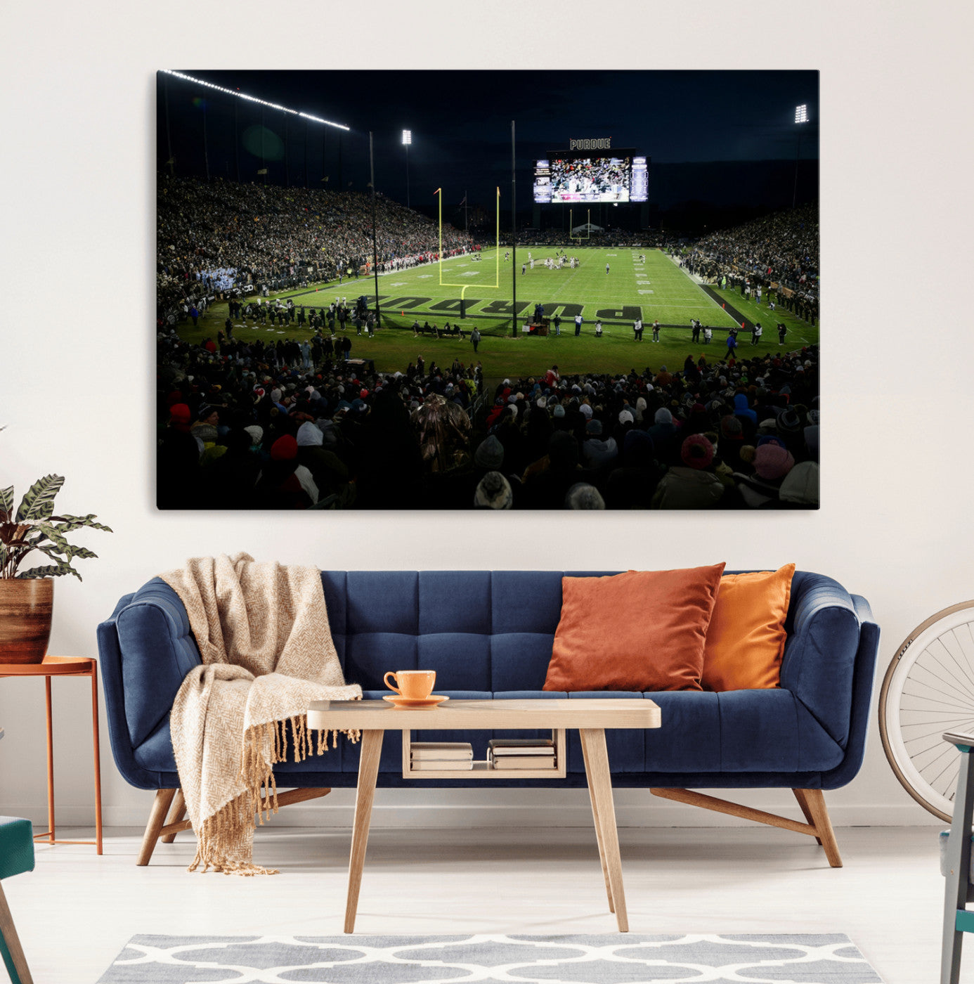 MGV-CV-36X24 - Purdue Boilermakers Football Team Print - West Lafayette Ross–Ade Stadium Wall Art Canvas Print