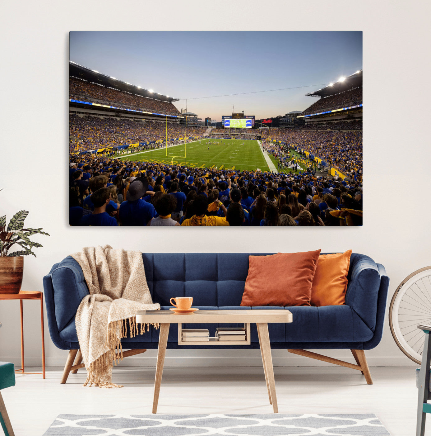 MGV-CV-36X24 - Pittsburgh Panthers Football Team Print - Pittsburgh Acrisure Stadium Wall Art Canvas Print