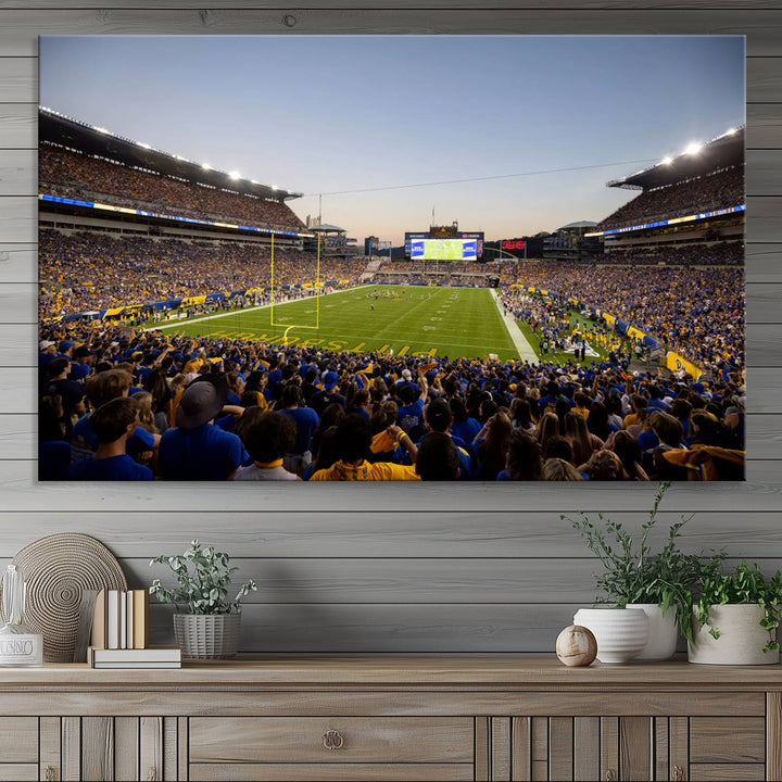 Pittsburgh Panthers Football Team Print - Pittsburgh Acrisure Stadium Wall Art Canvas Print