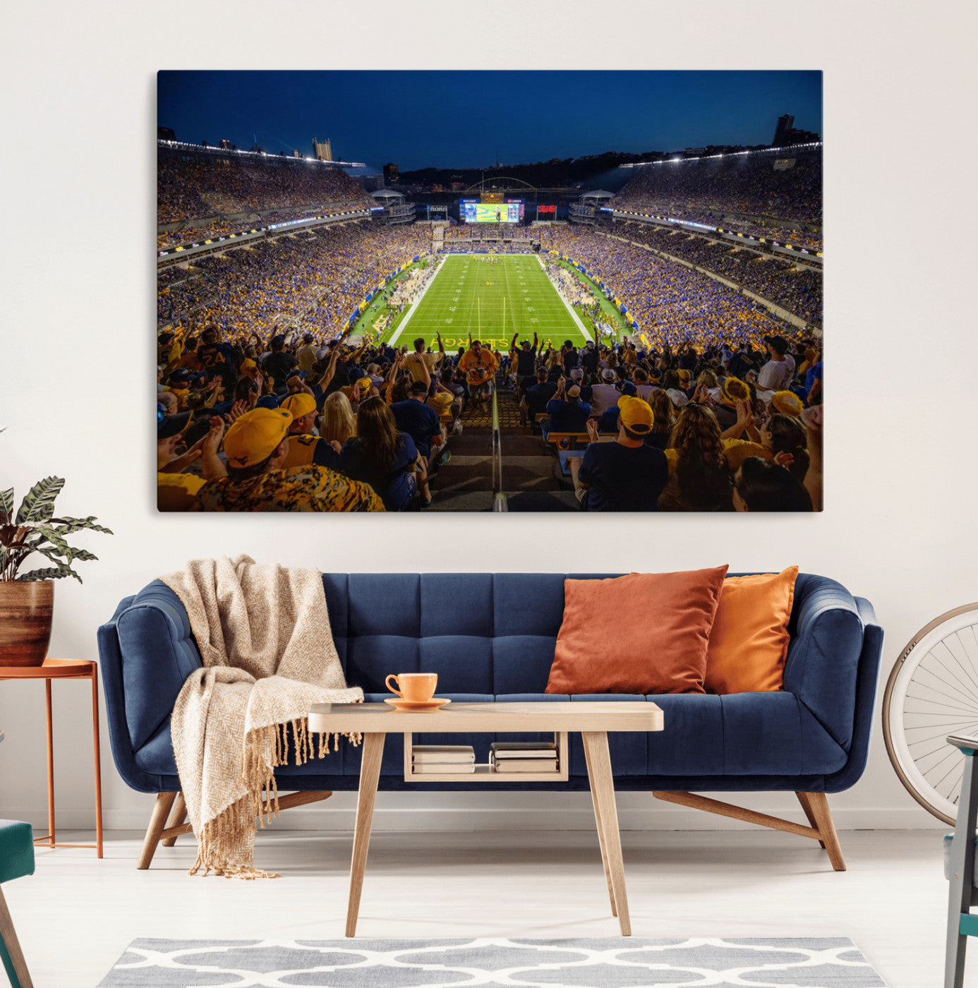 62297-MGV-CV-36X24-Pittsburgh Panthers Football Team Print - Pittsburgh Acrisure Stadium Wall Art Canvas Print