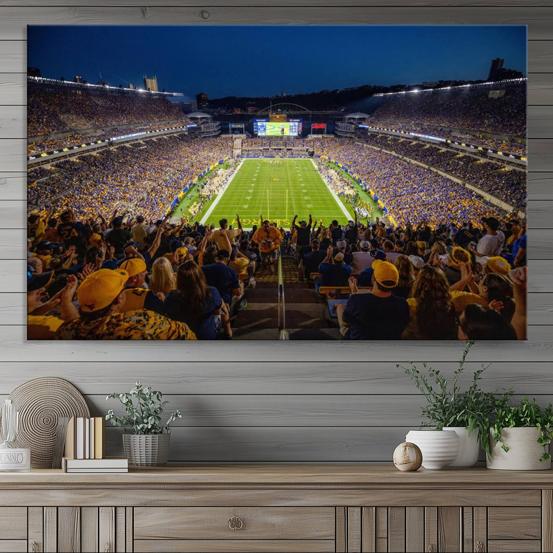 Pittsburgh Panthers Football Team Print - Pittsburgh Acrisure Stadium Wall Art Canvas Print