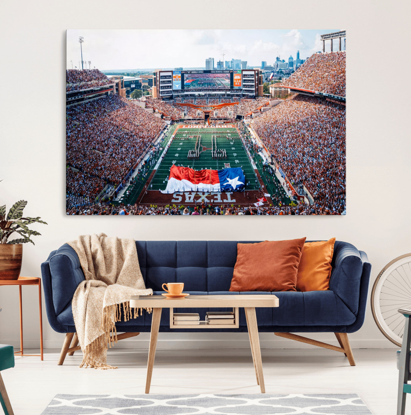 MGV-CV-36X24 - University of Texas Longhorns Football Team Canvas Print - Austin Darrell K Royal-Texas Memorial