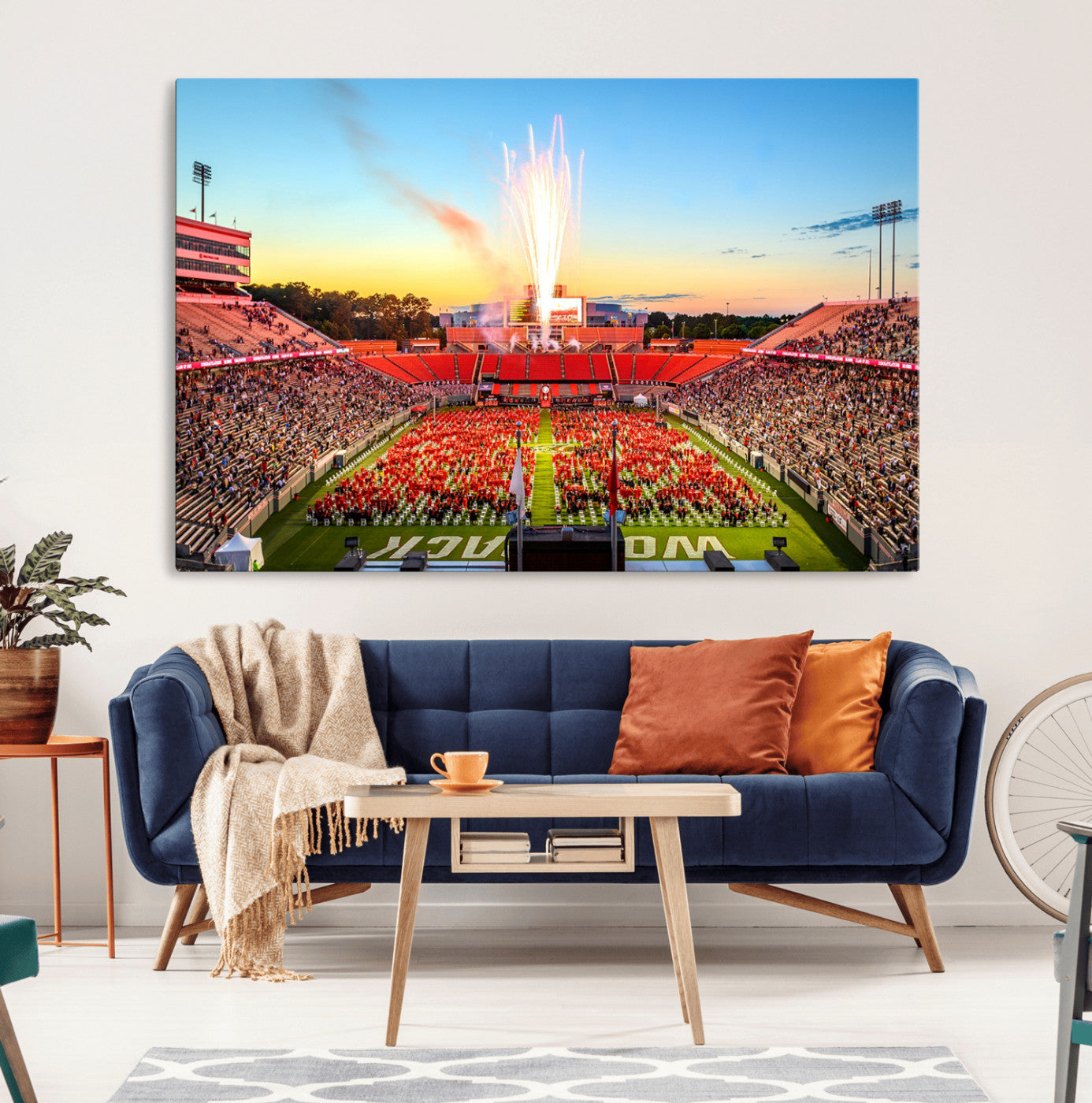 18017-MGV-CV-36X24-North Carolina State University Canvas Print, North Carolina State University Wolfpack Football Team