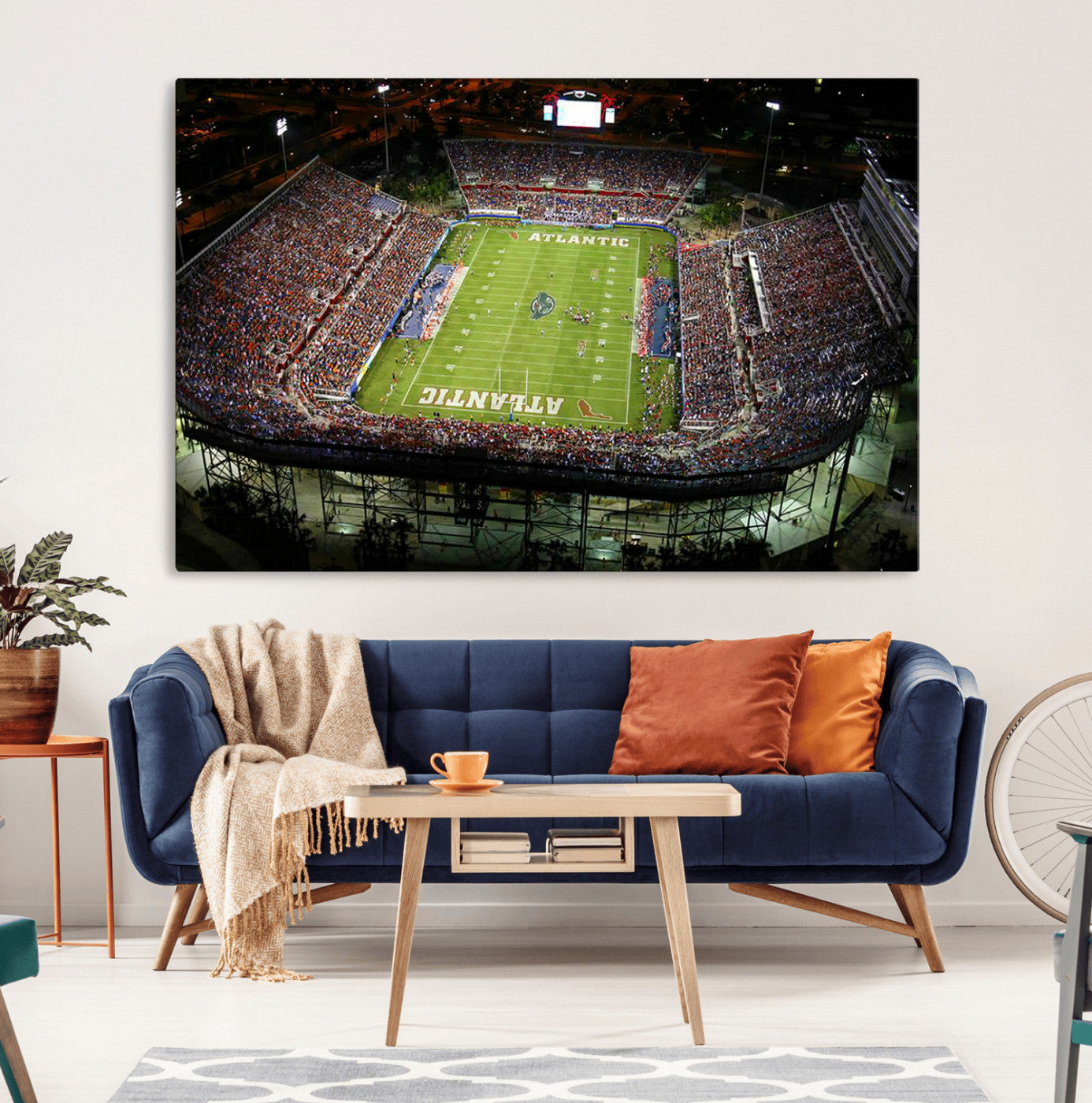 MGV-CV-36X24 - Florida Atlantic University Owls Football Team Print - Boca Raton FAU Stadium Wall Art Canvas Print
