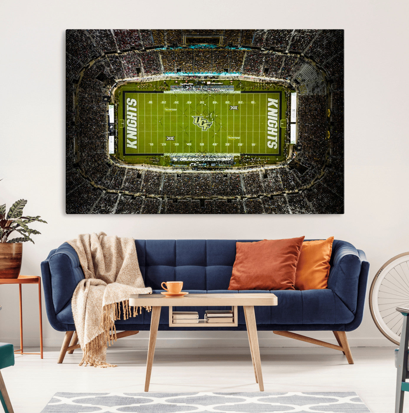 MGV-CV-36X24 - UCF Knights Football Team Print - Orlando FBC Mortgage Stadium Wall Art, UCF Knights Canvas Print