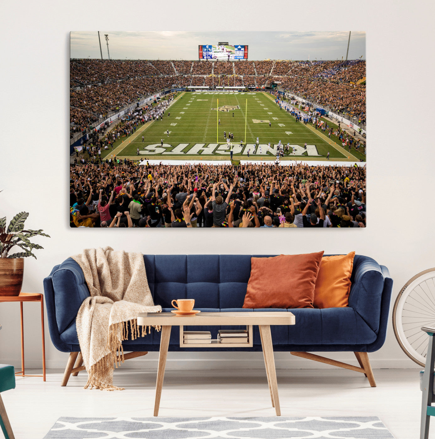 MGV-CV-36X24 - UCF Knights Football Team Print - Orlando FBC Mortgage Stadium Canvas Print