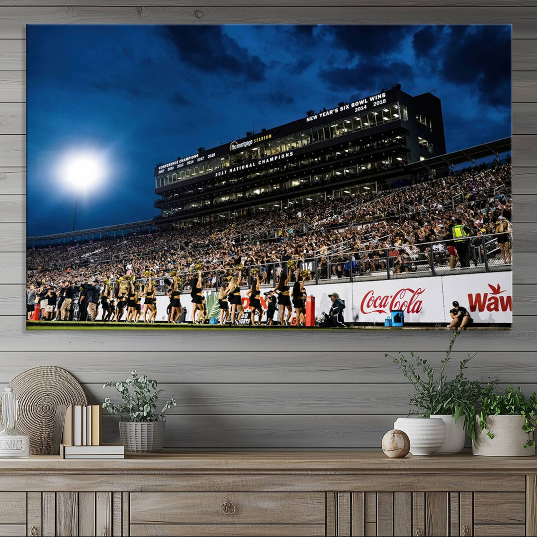 UCF Knights Football Team Print - Orlando FBC Mortgage Stadium Wall Art Canvas Print