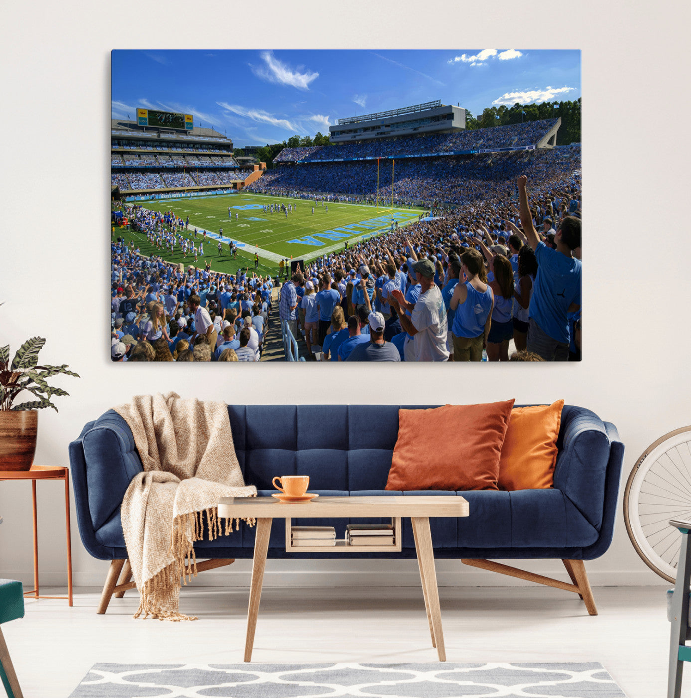 MGV-CV-36X24 - University of North Carolina Tar Heels Team Canvas Print - Chapel Hill Kenan Memorial Stadium Wall