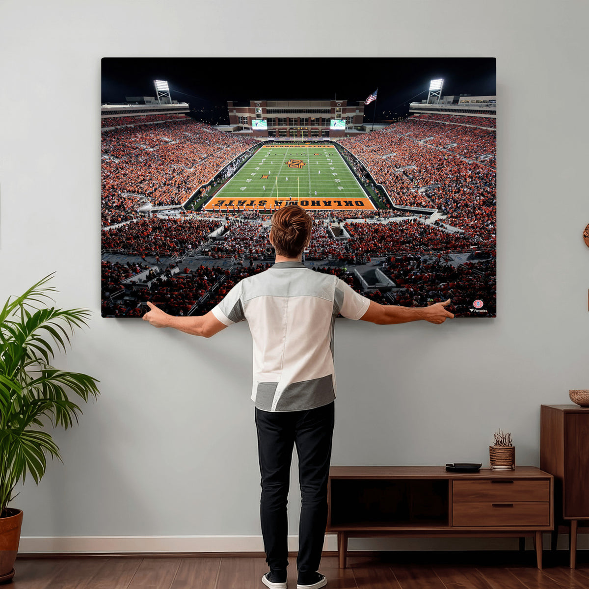 81675-MGV-CV-36X24 - Boone Pickens Stadium Wall Art Oklahoma State Cowboys Print