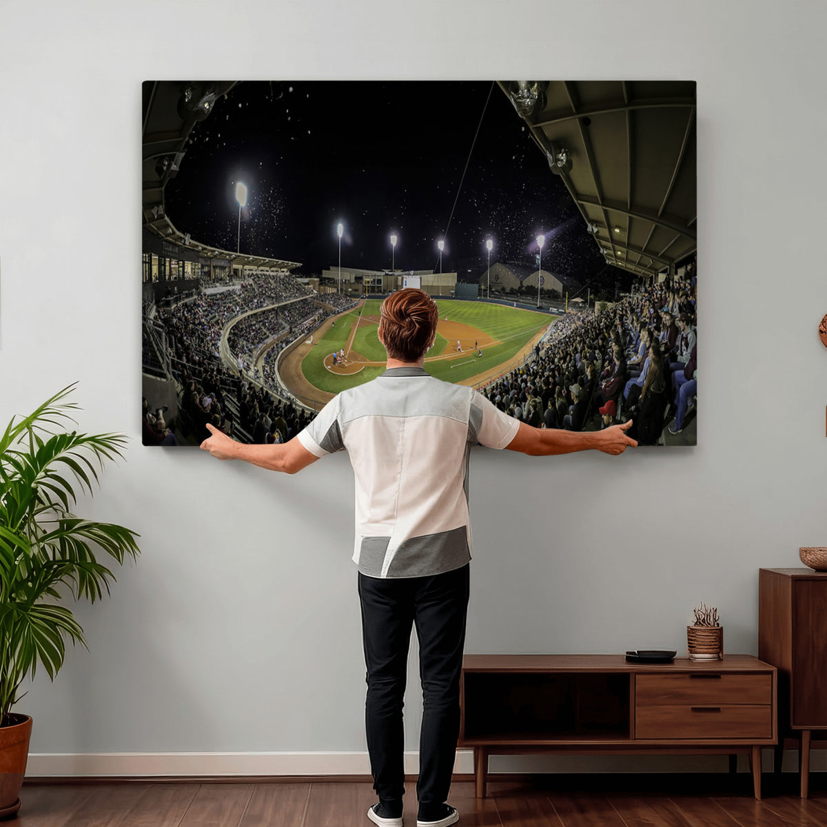10262-MGV-CV-36X24 - Olsen Field at Blue Bell Park - Texas A&M Aggies Baseball Stadium Wall Art Canvas Print
