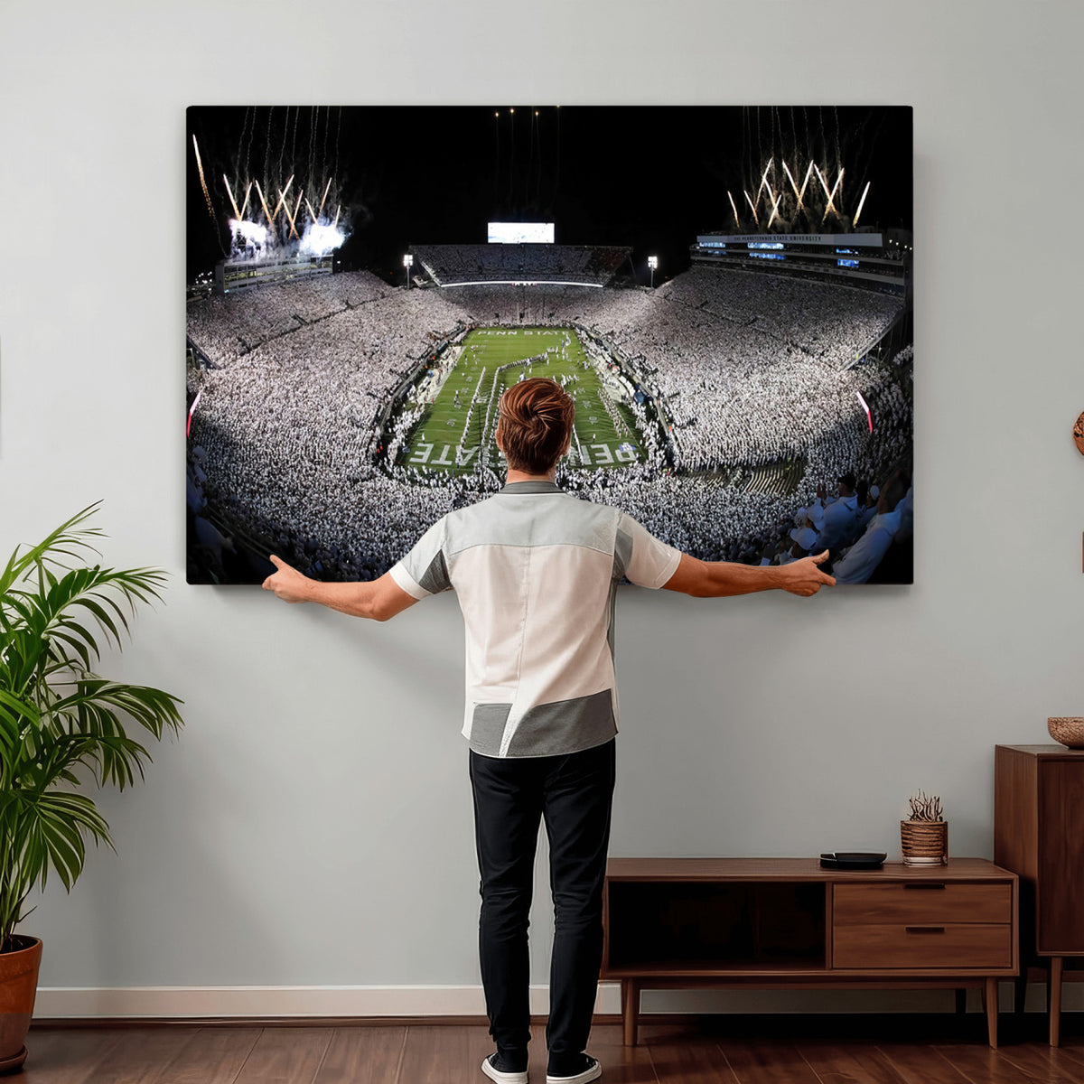 84537-MGV-CV-36X24 - Penn State Beaver Stadium Canvas Wall Art - Nittany Lions Football Print
