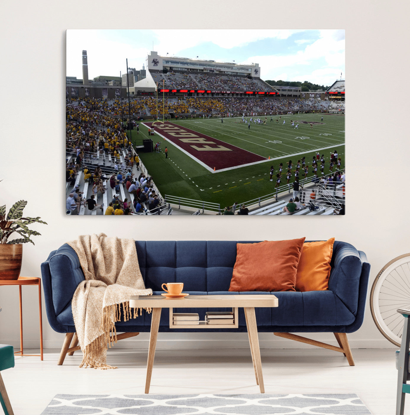 MGV-CV-36X24 - Boston College Eagles Football Team Print - Boston Alumni Stadium Wall Art Canvas Print
