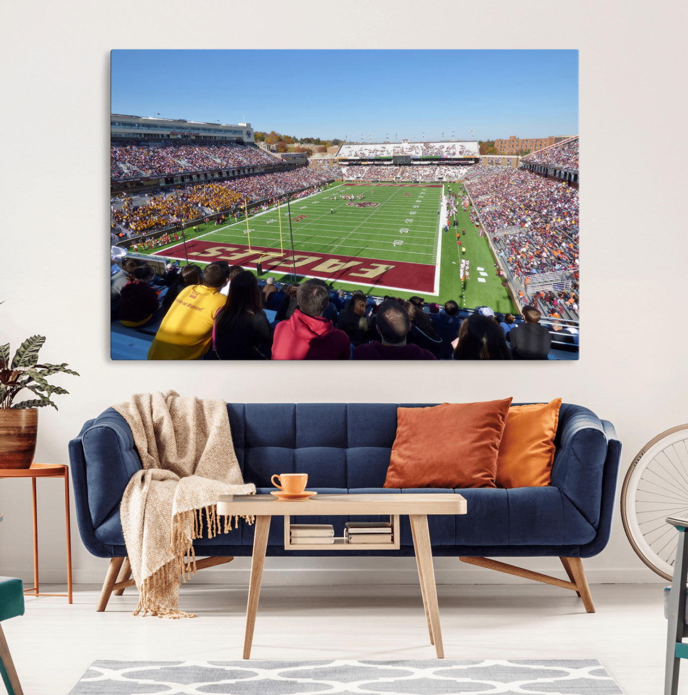 MGV-CV-36X24 - Boston College Eagles Football Team Print - Boston Alumni Stadium Wall Art Canvas Print