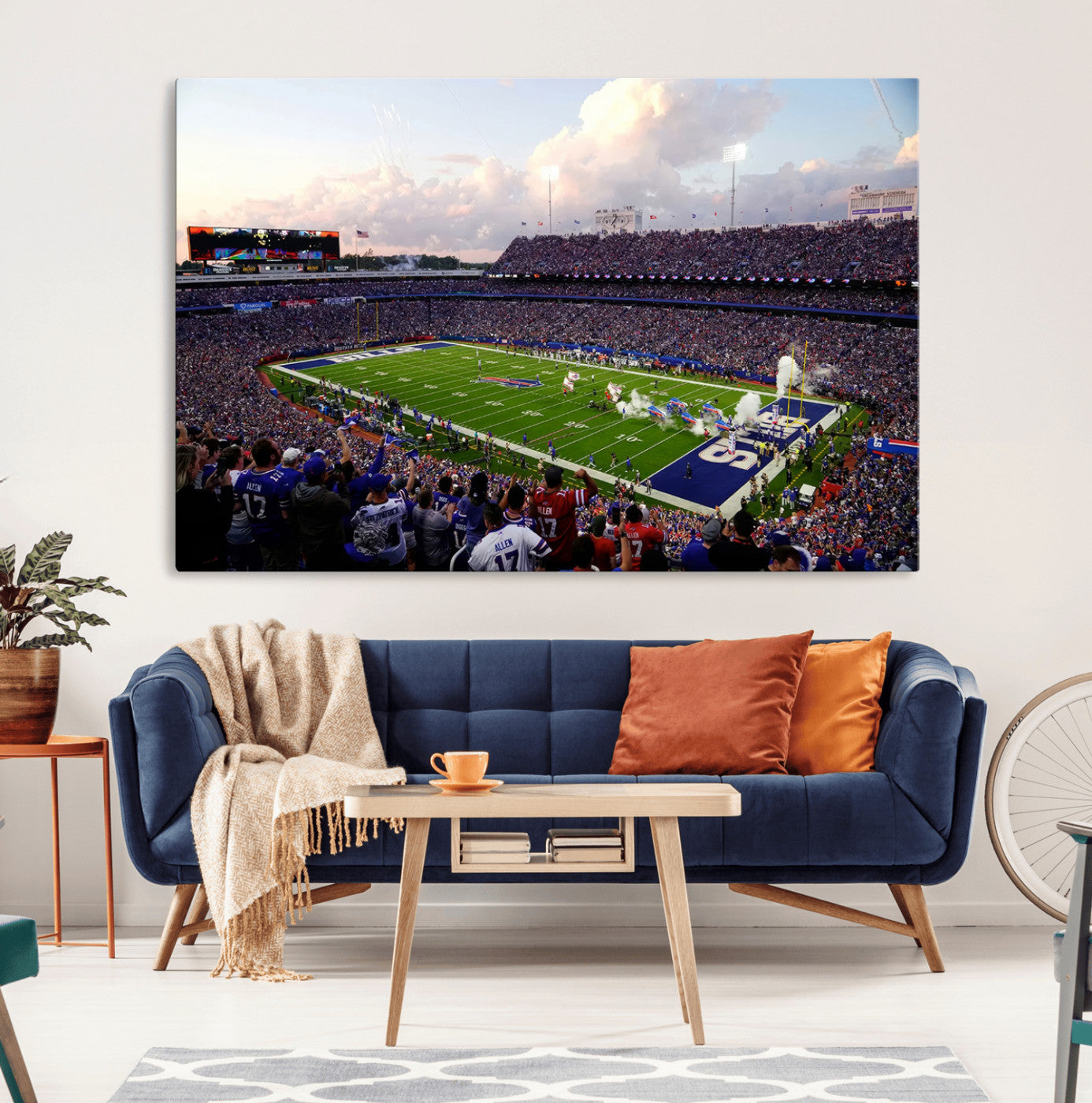 64066-MGV-CV-36X24-Buffalo Bills Football Team Print - Buffalo Highmark Stadium Wall Art Canvas Print