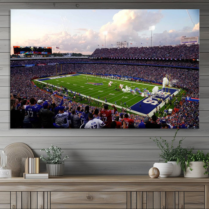 Buffalo Bills Football Team Print - Buffalo Highmark Stadium Wall Art Canvas Print