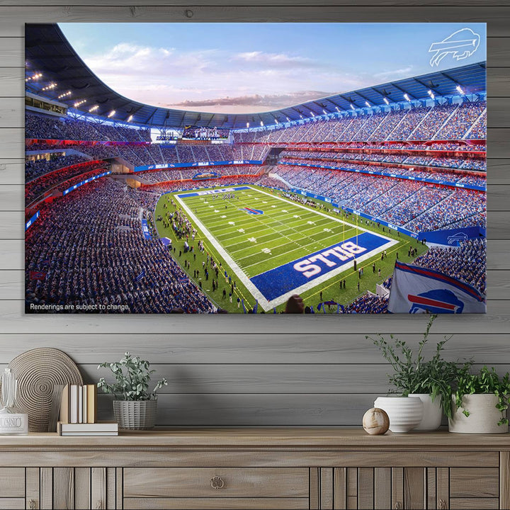 Buffalo Bills Football Team Print - Buffalo Highmark Stadium Wall Art Canvas Print