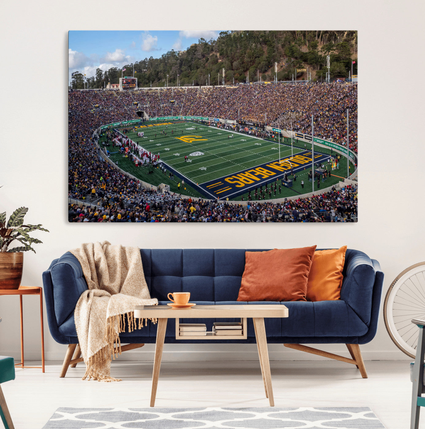 MGV-CV-36X24 - University of California Golden Bears Football Team Print - Berkeley California Memorial Stadium Art