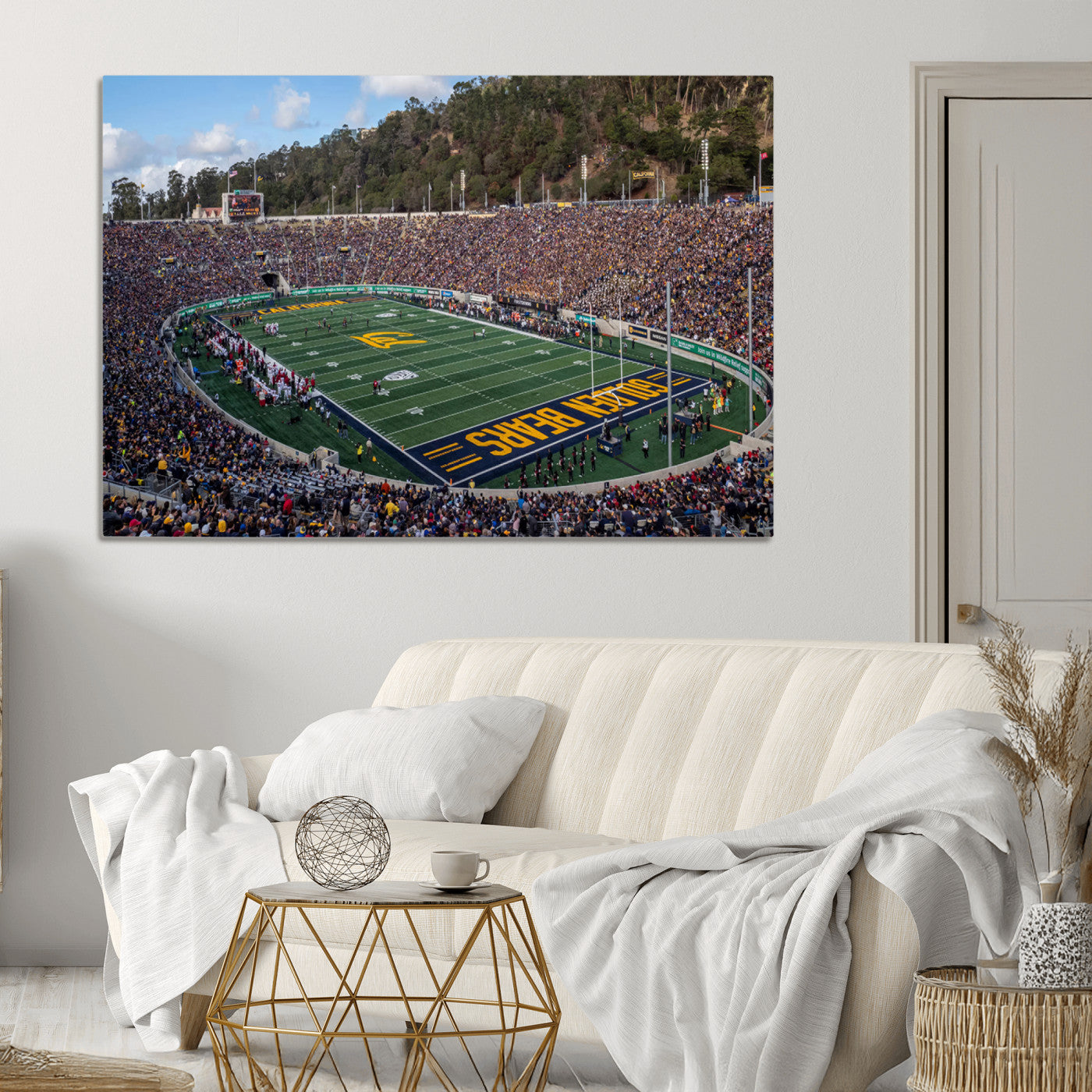 38054-MGV-CV-36X24-University of California Golden Bears Football Team Print - Berkeley California Memorial Stadium Art Canvas Print