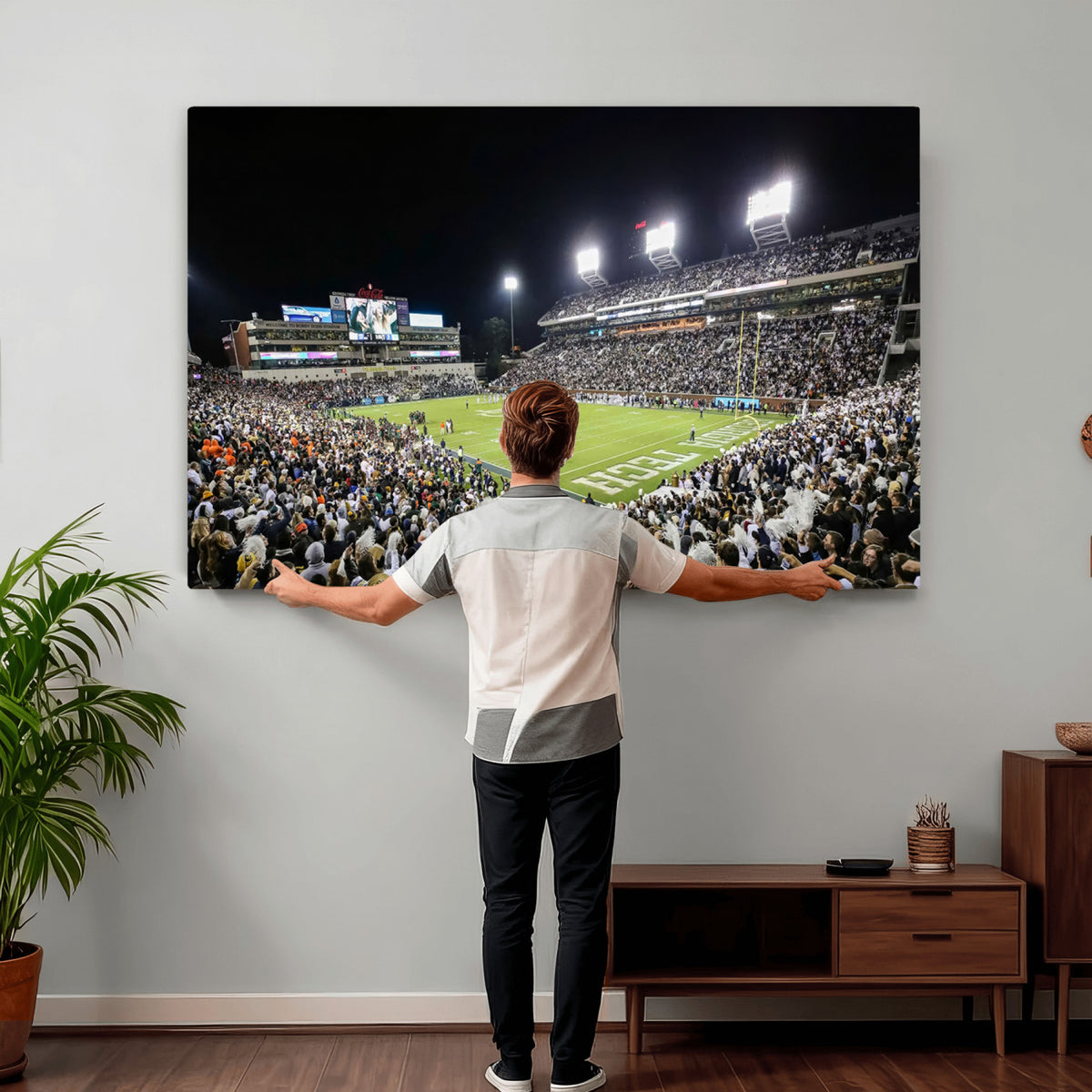 49339-MGV-CV-36X24 - Georgia Tech Yellow Jackets Football Team Print, Atlanta