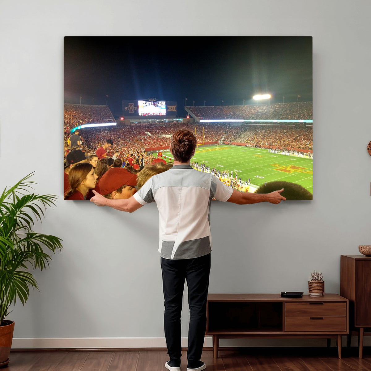 94319-MGV-CV-36X24 - Iowa State University Cyclones Art Print, Jack Trice Stadium Ames
