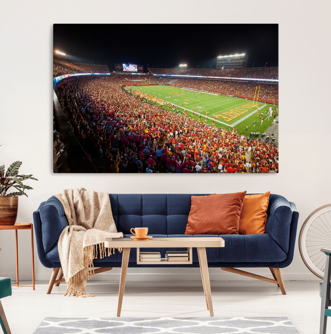 MGV-CV-36X24 - Iowa State University Cyclones Football Team Print - Ames Jack Trice Stadium Wall Art Canvas Print