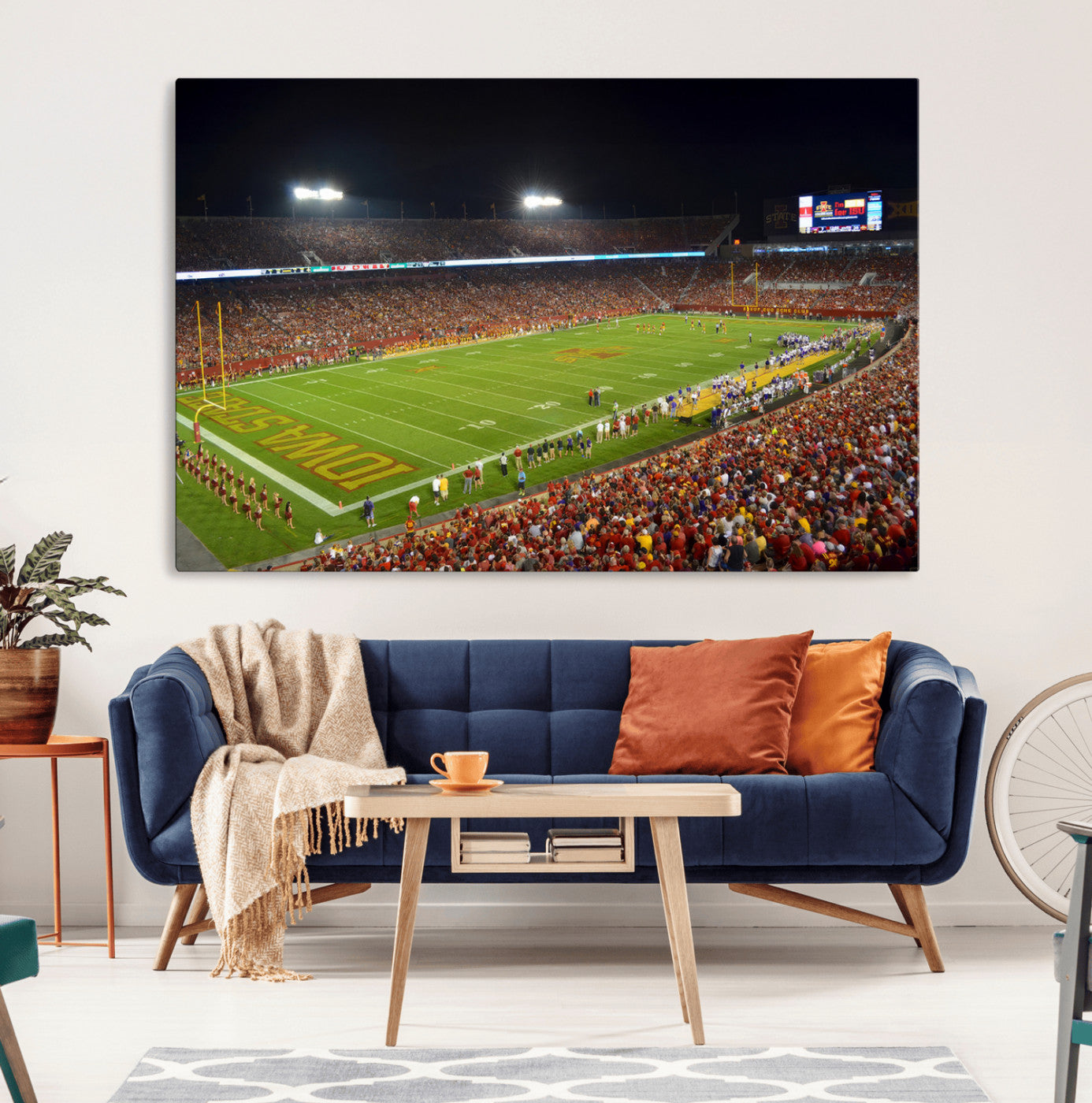 MGV-CV-36X24 - Iowa State University Cyclones Football Team Print - Ames Jack Trice Stadium Canvas Print