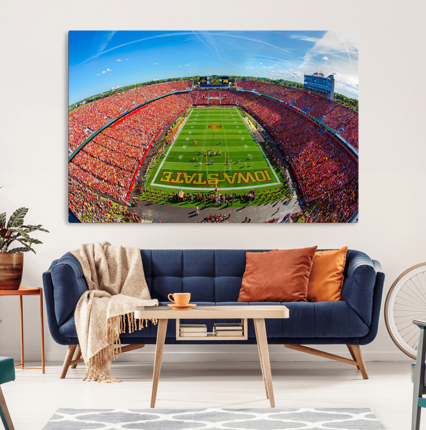 36706-MGV-CV-36X24-Iowa State University Cyclones Football Team Print - Ames Jack Trice Stadium Art Canvas Print