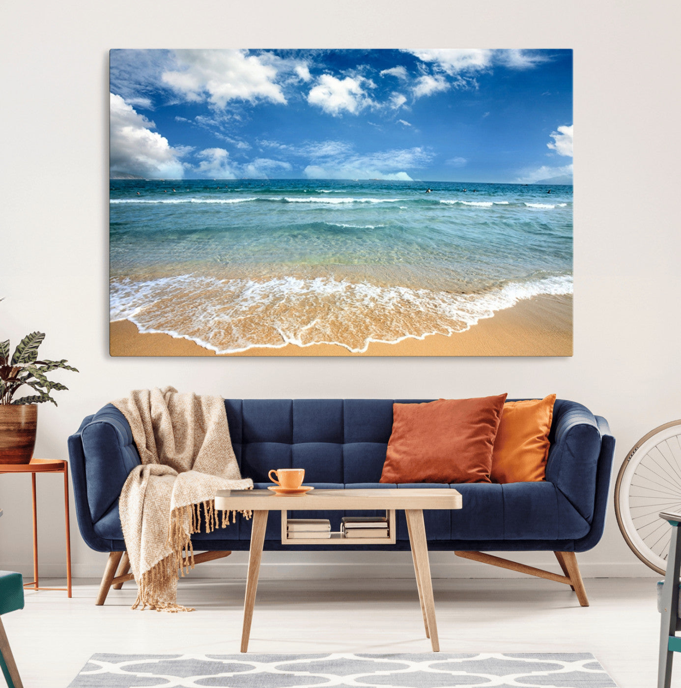 MGV-CV-36X24 - Sea View From the Beach Canvas Print
