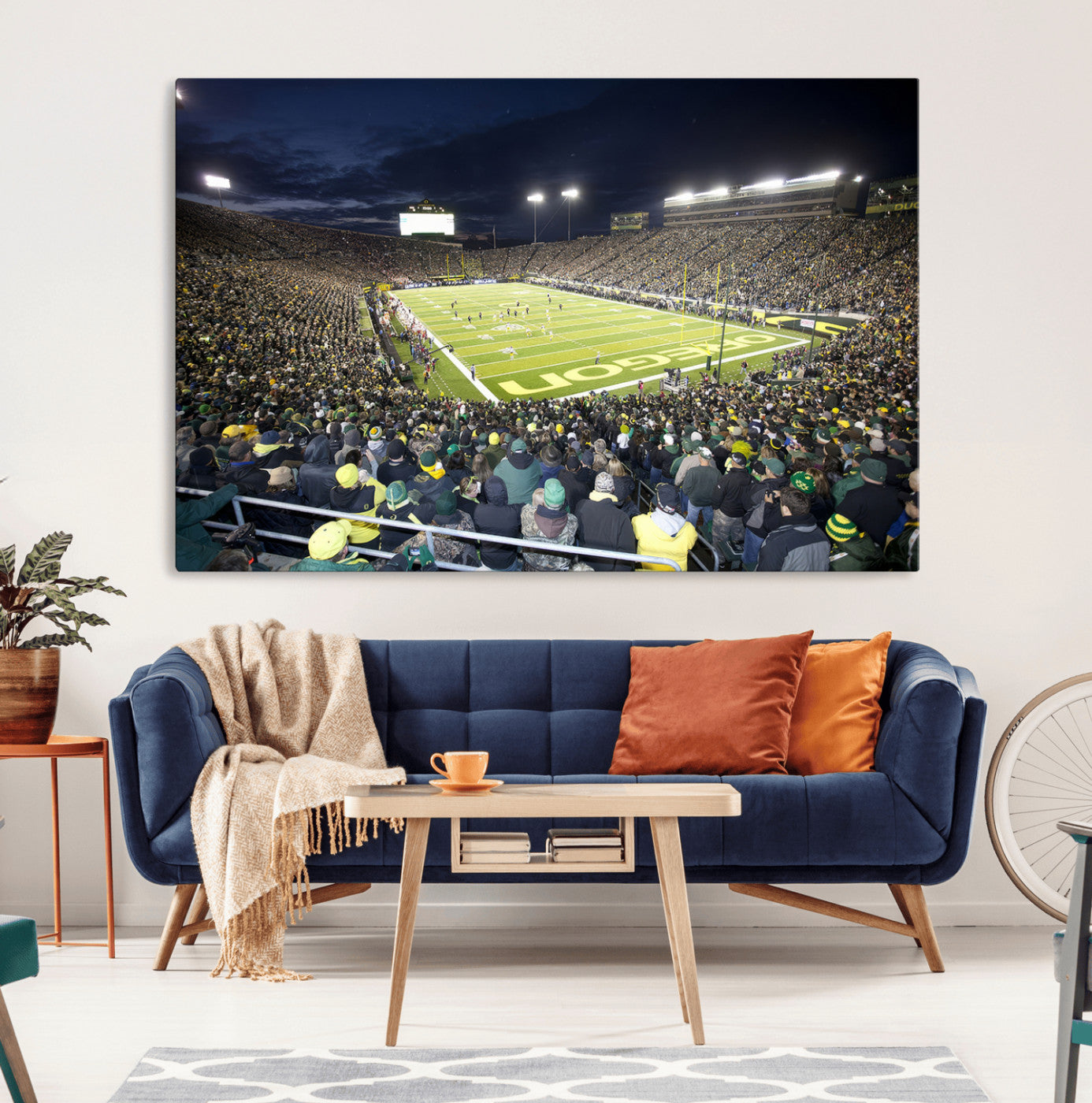 MGV-CV-36X24 - University of Oregon Ducks Football Team Print - Eugene Autzen Stadium Wall Art Canvas Print