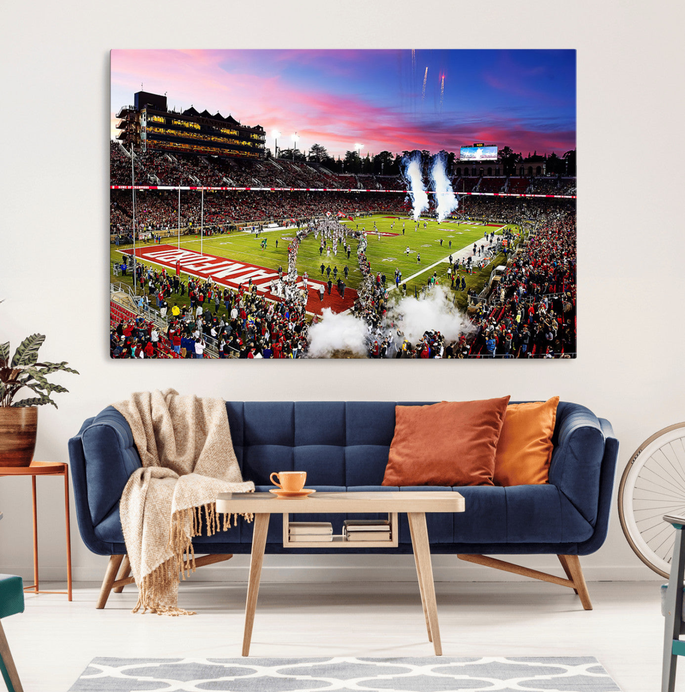 25557-MGV-CV-36X24-Stanford University Cardinal Football Team Print - Stanford Stadium Wall Art Canvas Print