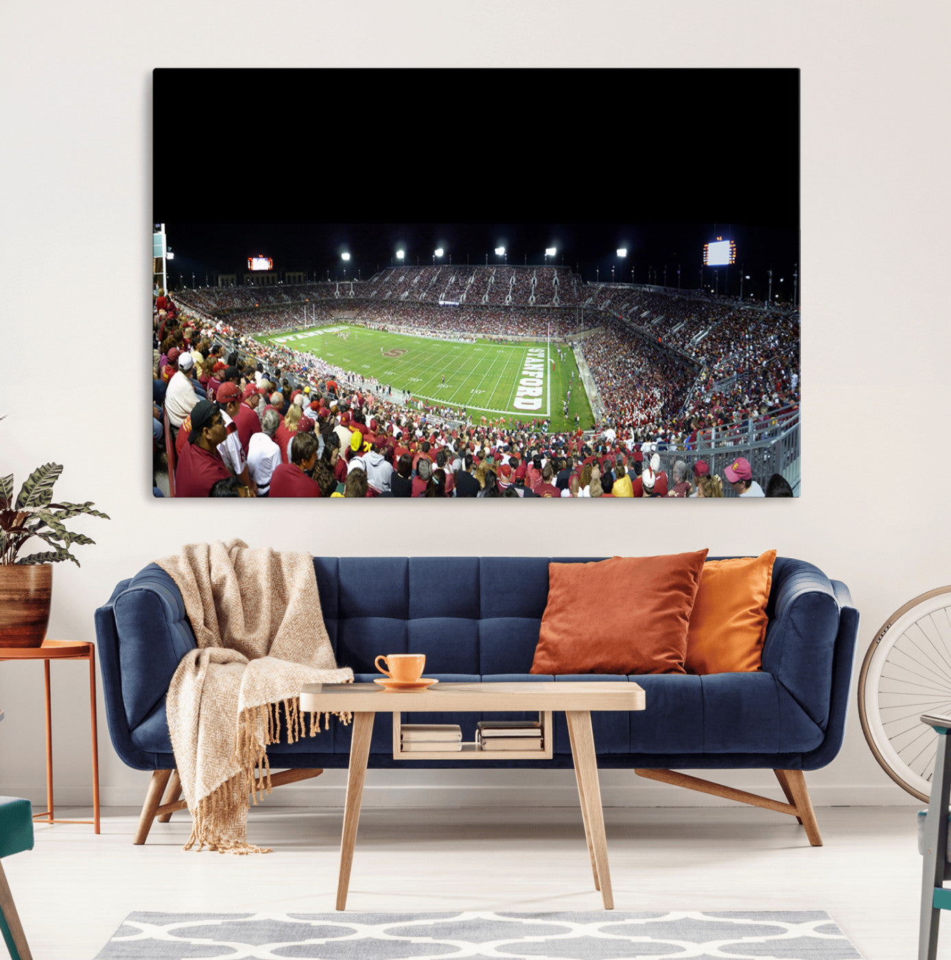 MGV-CV-36X24 - Stanford University Cardinal Football Team Print - Stanford Stadium Wall Art Canvas Print