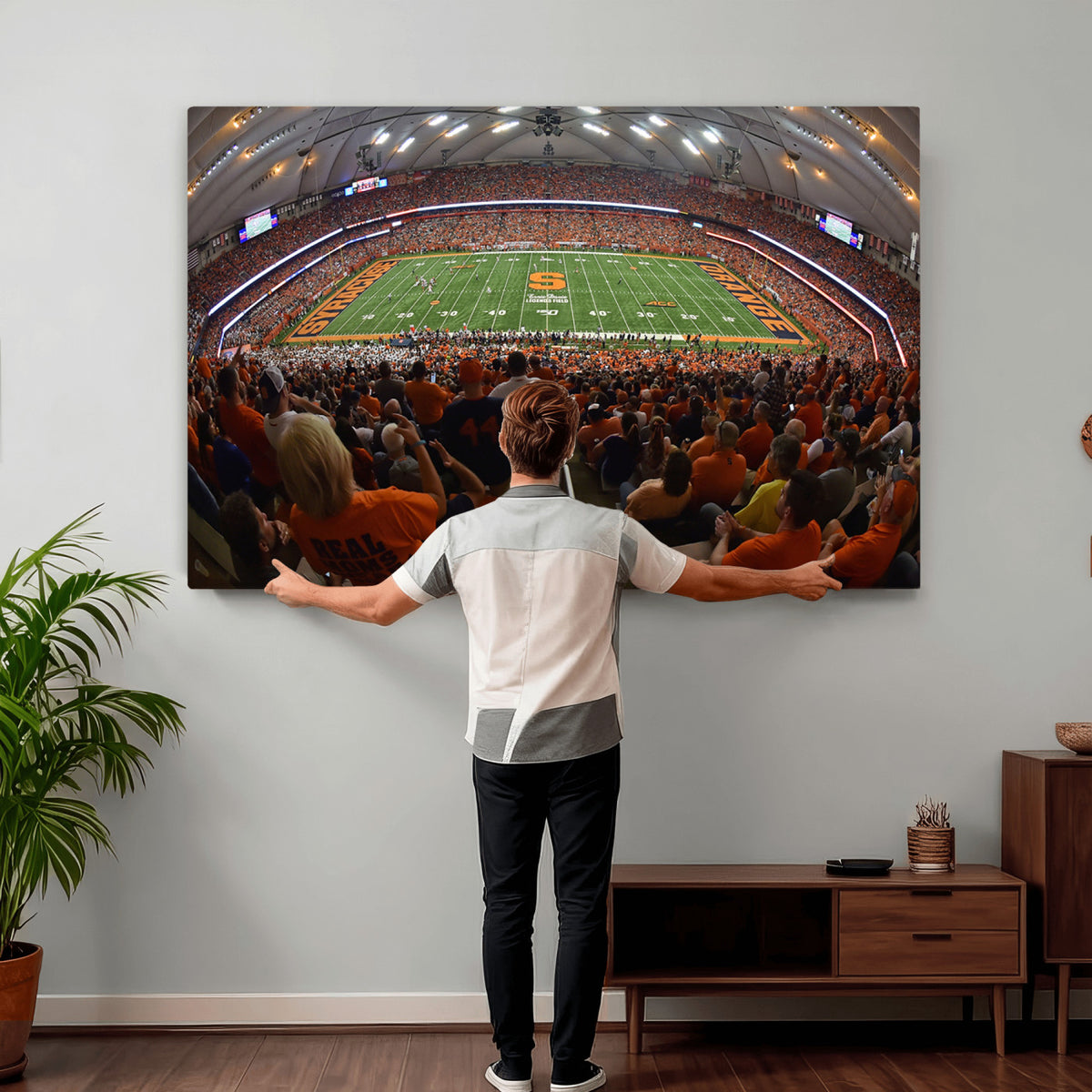 43291-MGV-CV-36X24 - Syracuse University Orange Football Canvas Print, Football Team Print - Syracuse JMA Wireless Dome