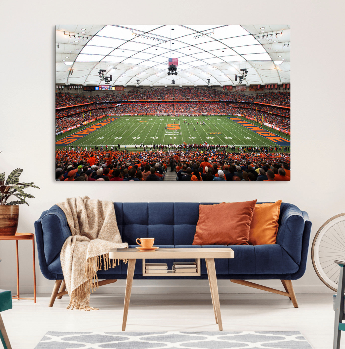 78104-MGV-CV-36X24-Syracuse University Orange Football Team Print - Syracuse JMA Wireless Dome Wall Art Canvas Print
