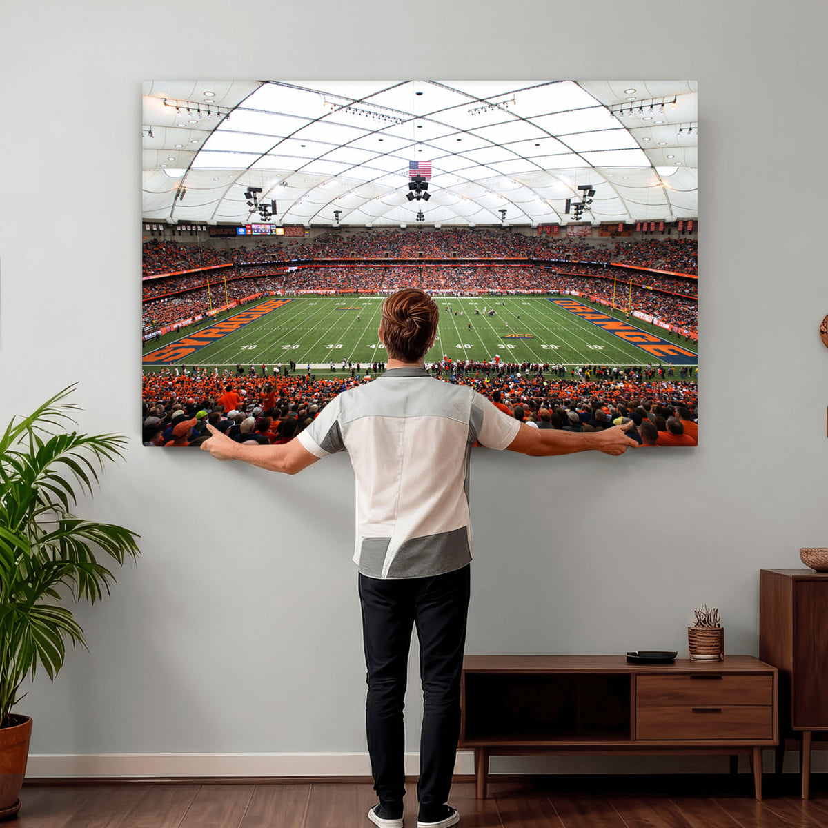 78104-MGV-CV-36X24 - Syracuse University Orange Football Team Print, Syracuse