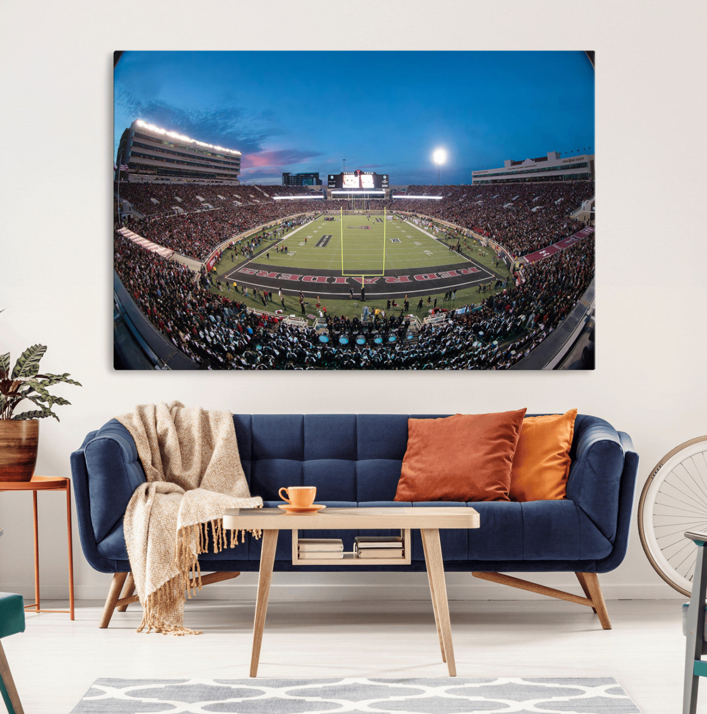MGV-CV-36X24 - Texas Tech Red Raiders Canvas, Framed Football Team Print - Lubbock Jones AT&T Stadium Wall Art