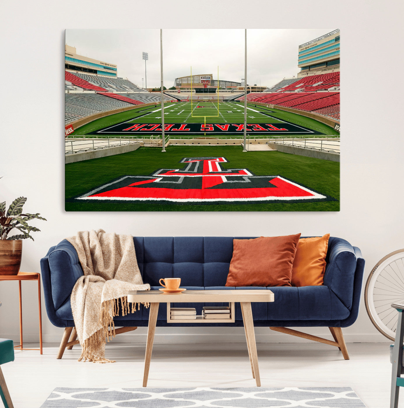 MGV-CV-36X24 - Texas Tech Red Raiders Football Team Print - Lubbock Jones AT&T Stadium Wall Art Canvas Print