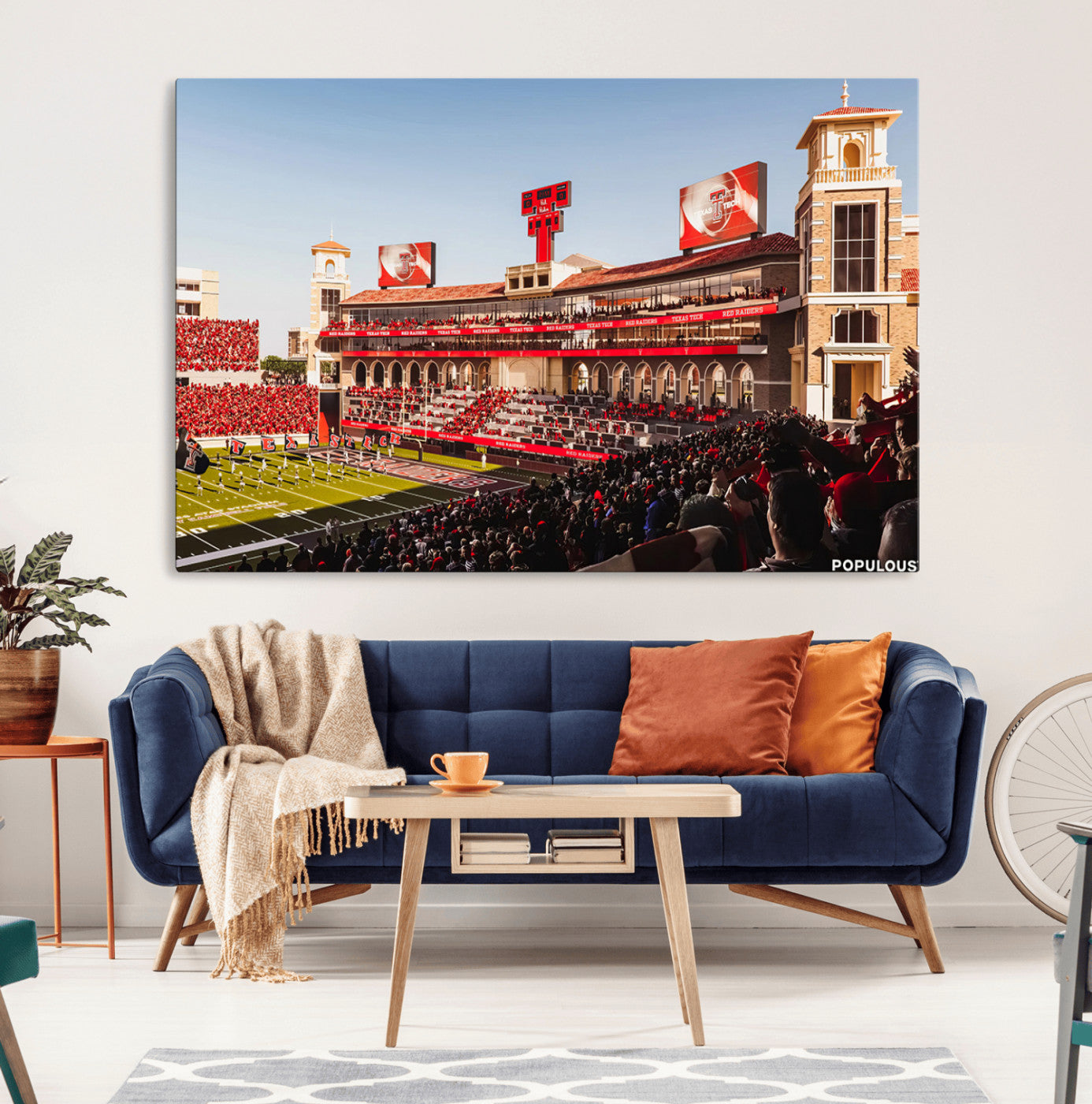 MGV-CV-36X24 - Jones AT&T Stadium Texas Tech Red Raiders Wall Art | Large Att Stadium Canvas Print | College