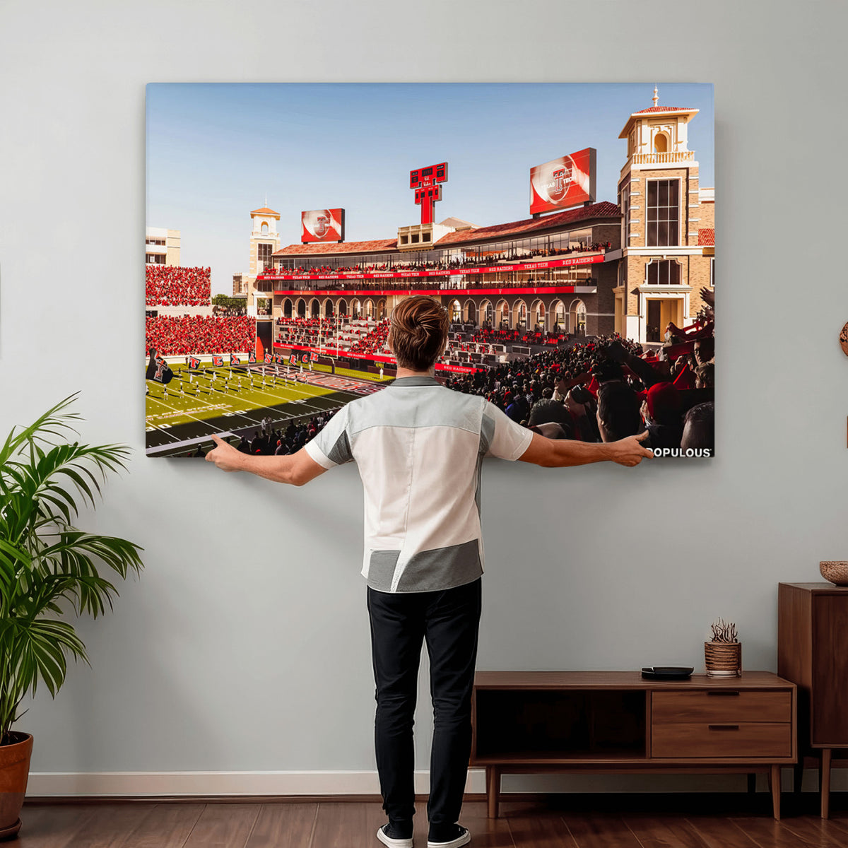 89744-MGV-CV-36X24 - Jones AT&T Stadium Texas Tech Red Raiders Wall Art
