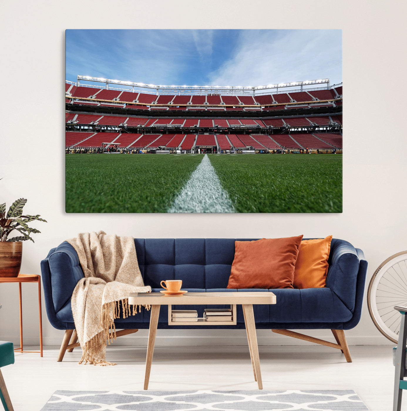 MGV-CV-36X24 - University of Tulsa Golden Hurricane Football Team Print - Tulsa H.A. Chapman Stadium Wall Art
