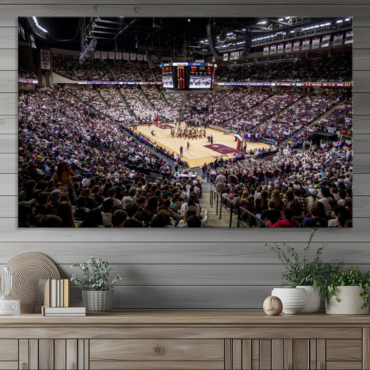 University of Nebraska Cornhuskers Basketball Team Print - Lincoln Red Arena Wall Art Canvas Print