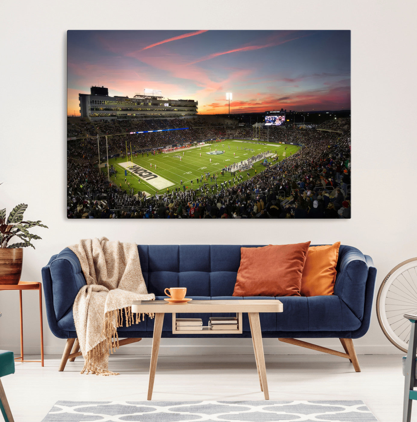 64416-MGV-CV-36X24-The University of Connecticut UCONN Huskies Football Team Print - East Hartford Pratt & Whitney