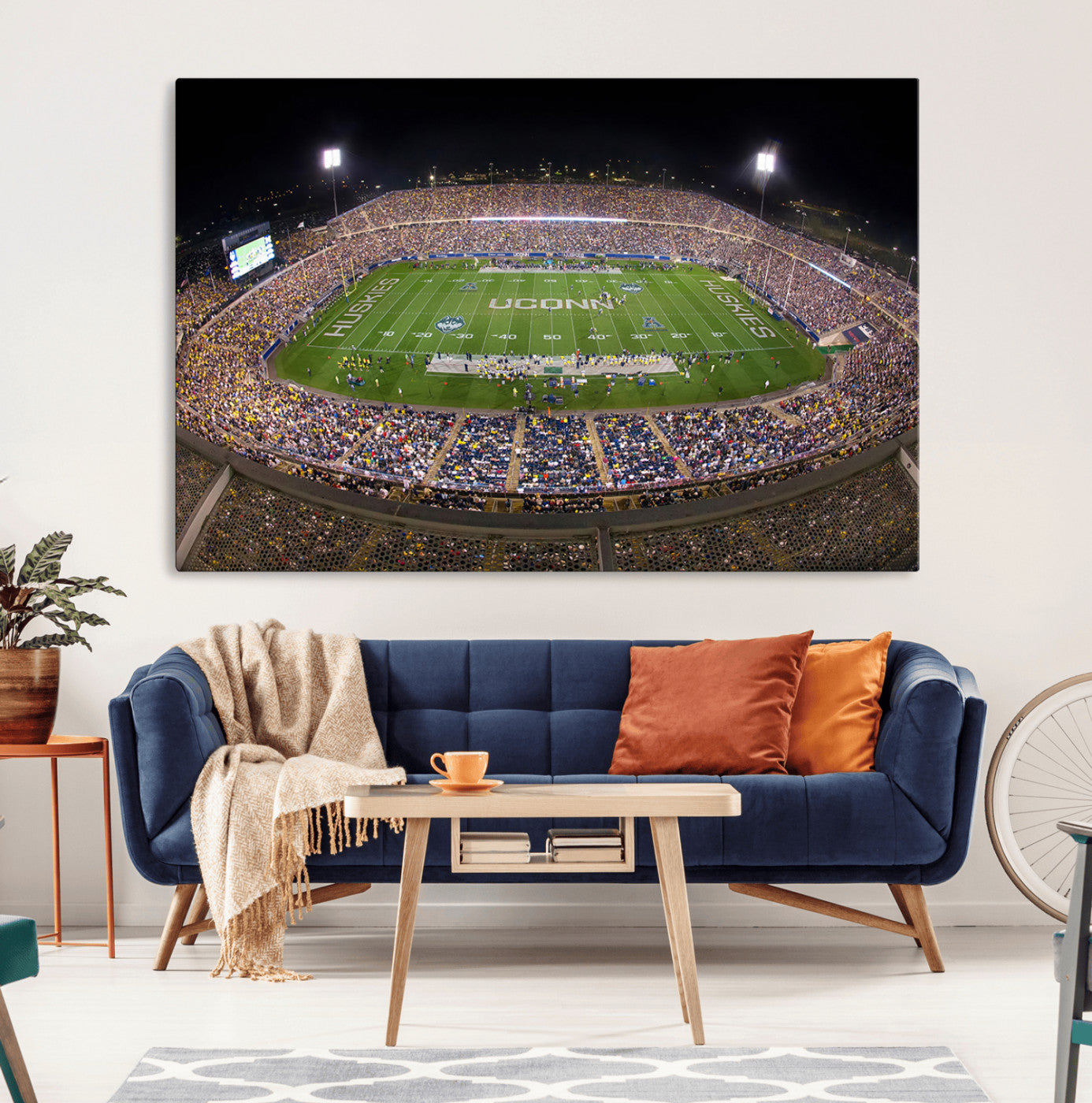 52855-MGV-CV-36X24-The University of Connecticut UCONN Huskies Football Team Print - East Hartford Pratt & Whitney