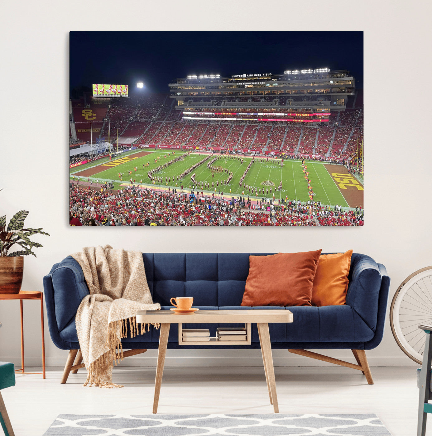 26280-MGV-CV-36X24-The University of Southern California USC Trojans Football Team Print - Los Angeles Memorial