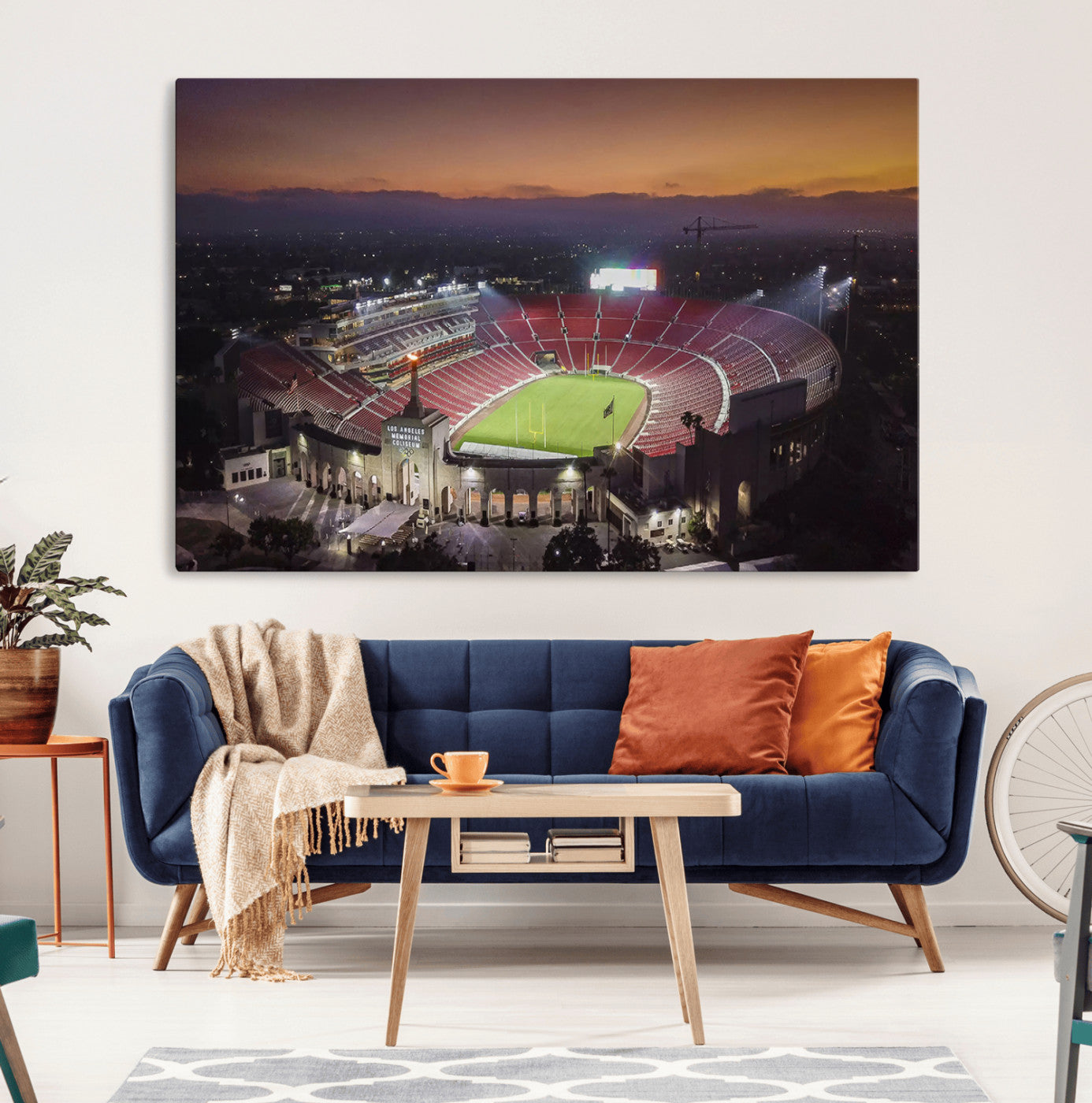 MGV-CV-36X24 - The University of Southern California USC Trojans Football Team Print - Los Angeles Memorial