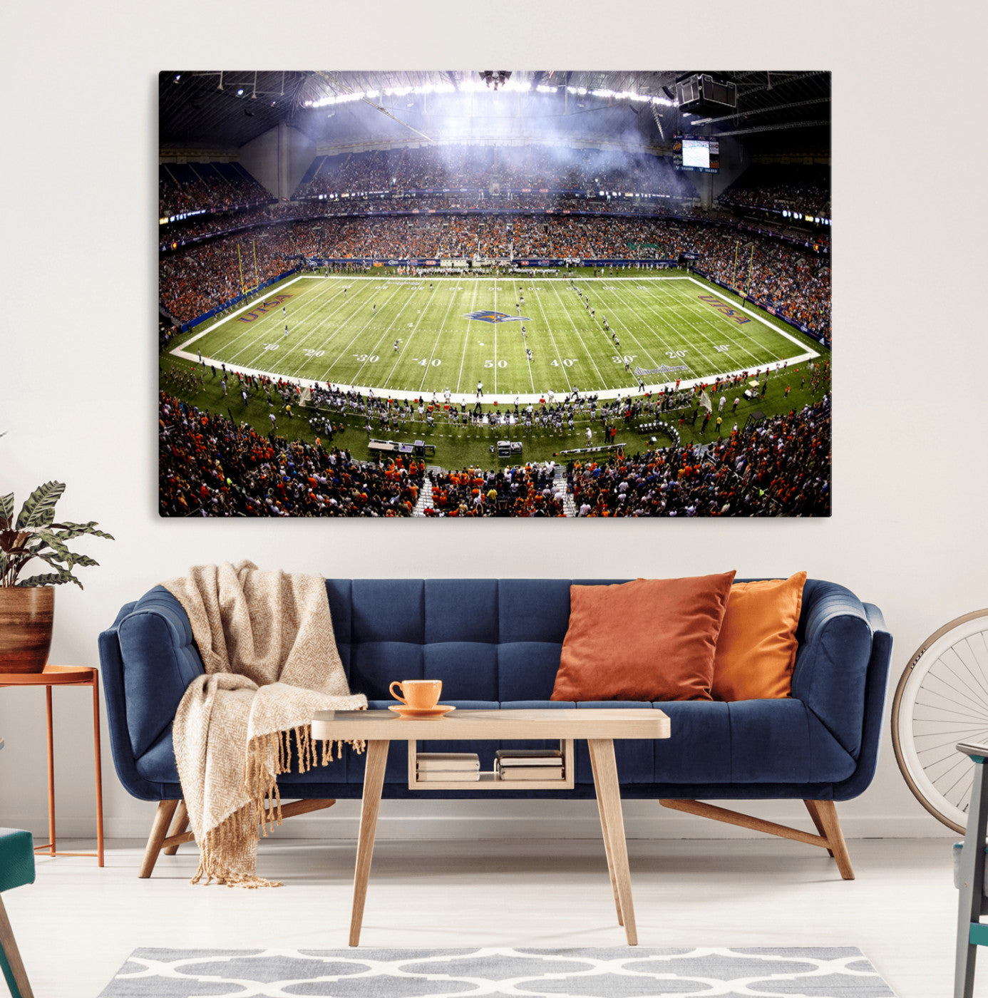 46972-MGV-CV-36X24-The University of Texas at San Antonio Roadrunners Football Team Print - San Antonio Alamodome Wall