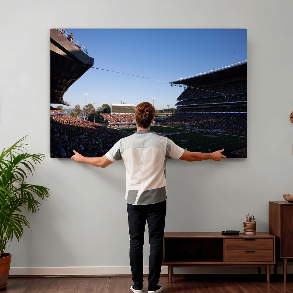 55028-MGV-CV-36X24 - The University of Washington Huskies Football Team Print