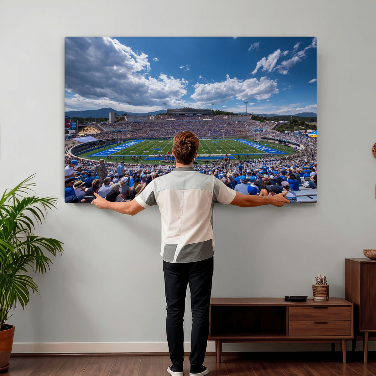 59281-MGV-CV-36X24 - Air Force Falcons Football Team Print, Colorado Springs