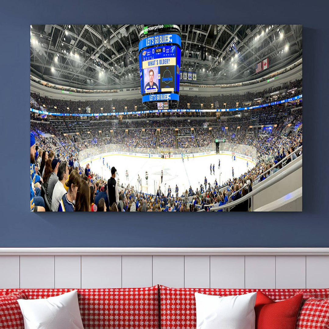 Enterprise Center | Missouri St. Louis Blues Ice Hockey Stadium Wall Art | Canvas Print | Ready to Hang